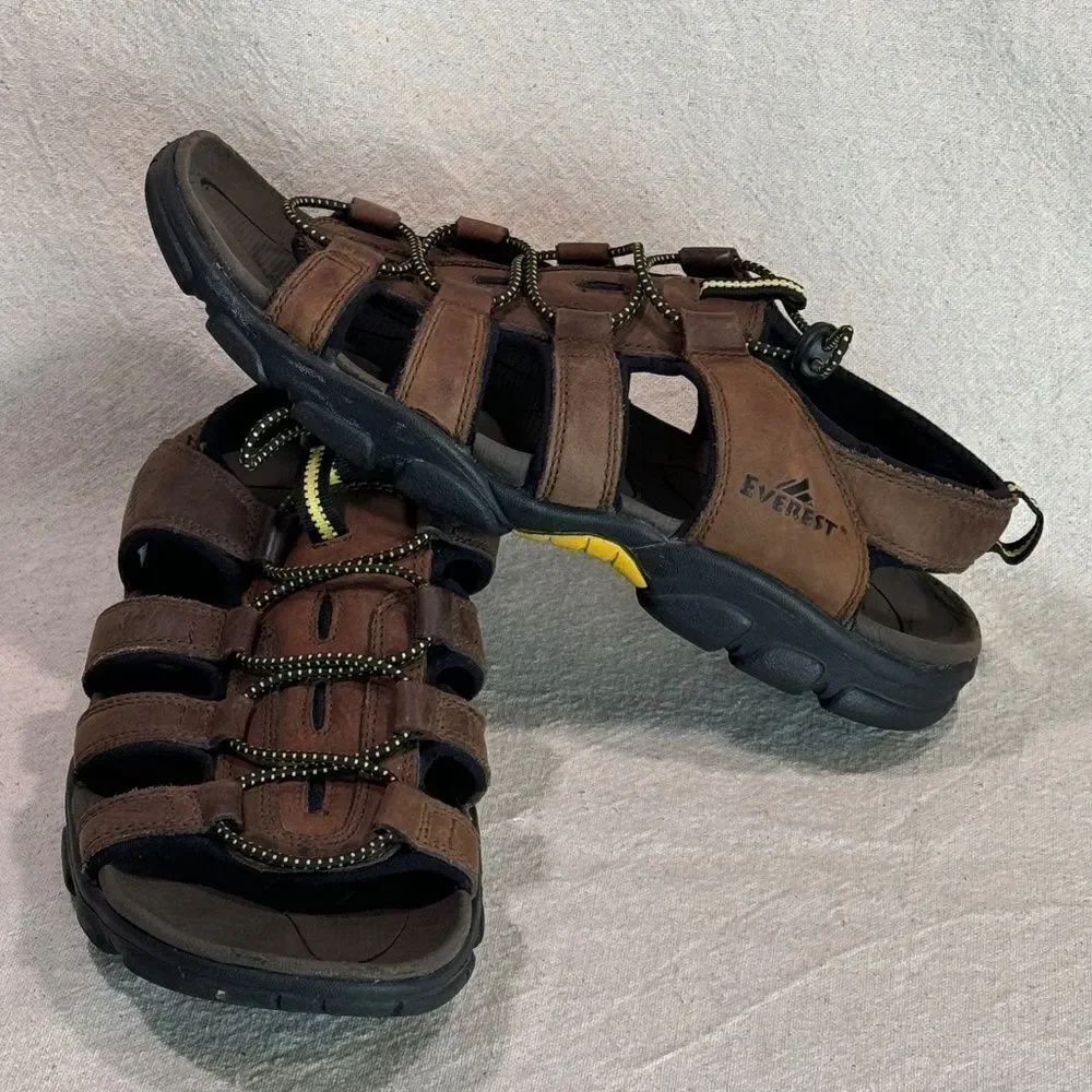 Everest 'Agile Brown' Hiking Water Sandals Mens Size 10.5M